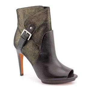 Luxury Rebel Waverly Leather Peep Toe Boots 38.5M